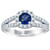 Florence: Exquisite Sapphire & Diamond Halo Ring .3.50ct Round Blue Sapphire