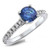 Vienna: Ceylon Sapphire & Diamond Anniversary Ring .3.30ct Round Sapphire