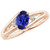 Vienna: 3 .Stone Sapphire & Diamond Ring