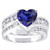 Florence: Heart .Cut Sapphire & Diamond Wedding Set