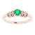 Florence: Enchanting Emerald & Diamond Ring .1.40ct Round Green Emerald