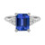Florence: Majestic Anniversary Ring With Sapphire & Diamonds .3.50ct Emerald