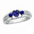 Vienna: White Gold Sapphire & Diamond Ring .2.00ct Heart