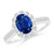 Isabella: Sapphire And Diamond Ring .4.20ct Oval Sapphire