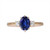 Diana: Exquisite Three .Stone Sapphire & Diamond Ring