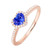 Florence: Exquisite Halo Ring With Heart .Cut Sapphire