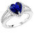 Isabella: Enchanting Heart .Shaped Sapphire Halo Ring