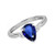 Vienna: Deep Blue Sapphire Gemstone Ring .2.50ct Pear Cut Sapphire