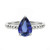 Vienna: Solitaire Ceylon Sapphire Ring .2ct Pear Cut Sapphire