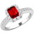 Madrid: Exquisite Ruby & Diamond Cocktail Ring .3.75ct Emerald