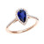 Isabella: Pear .Cut Ceylon Sapphire Ring