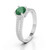 Florence: Magnificent Emerald & Diamond Wedding Ring .3.75ct Round Green Emerald