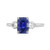 Madrid: Exquisite Three .Stone Sapphire & Diamond Ring