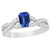Madrid: Exquisite Sapphire & Diamond Wedding Ring .3ct Emerald Cut Blue Sapphire
