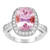 Isabella: Exquisite Pink Kunzite & Diamond Fancy Ring .30.75ct Oval Kunzite