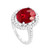 Vienna: Solitaire Ruby & Diamond Accent Ring .7.00ct Oval Ruby Vienna: Solitaire Ruby & Diamond Accent Ring .7.00ct Oval Ruby