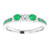 Isabella: Exquisite Three .Stone Emerald & Diamond Ring