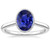 Madrid: Exquisite Blue Sapphire Solitaire Ring .2.50ct Oval Cut