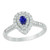 Isabella: Double Halo Sapphire & Diamond Ring .3.00ct Sri Lankan Blue Sapphire