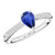 Diana: Exquisite Blue Sapphire And Diamond Ring .2.50ct Pear