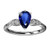 Vienna: Ceylon Sapphire & Diamond Ring .2.00ct Pear Cut Sapphire