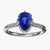 Isabella: Ceylon Sapphire Halo Ring .4.00ct Pear