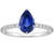 Diana: Exquisite Sapphire & Diamond Ring .4.50ct Pear