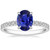 Vienna: Sapphire Solitaire Wedding Ring .4.50ct Oval Blue Sapphire