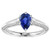 Vienna: Exquisite Sapphire & Diamond Engagement Ring .4.50ct Pear Blue Sapphire