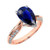Florence: Exquisite Anniversary Ring With Sri Lankan Sapphire .5.50ct Pear