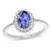 Artemis: Majestic Tanzanite & Diamond Ring .8ct Oval AAA Tanzanite