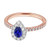 Florence: Exquisite Halo Ring With Pear .Cut Sapphire