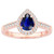 Isabella: Exquisite Halo Engagement Ring With Pear .Cut Sapphire