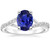 Isabella: Exquisite Gemstone Ring With Ceylon Sapphire .3.00ct Oval Blue Sapphire