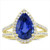 Artemis: Majestic Halo Ring With Sri Lanka Sapphire .8.00ct Pear
