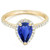 Isabella: Halo Sapphire And Diamond Ring .5ct Pear