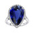 Vienna: Halo Sapphire & Diamond Ring .7.50ct Oval Ceylon Sapphire