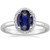 Vienna: Sapphire & Diamond Halo Ring .4.00ct Oval Blue Sapphire