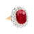 Madrid: Exquisite Ruby & Diamond Statement Ring .3.50ct Oval Ruby