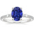 Diana: Exquisite Oval Sapphire & Diamond Ring .AAA Natural Blue Sapphire