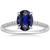 Isabella: Exquisite Sapphire Solitaire Ring With Diamond Accents .3.50ct Oval Sri Lankan Sapphire