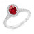 Isabella: Oval Ruby & Diamond Ring .7.35ct Natural Ruby