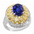 Florence: Exquisite Tanzanite & Diamond Cocktail Ring .3.11ct Oval AAA Tanzanite