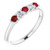 Florence: Exquisite Anniversary Band With Ruby & Diamond .1.00ct Total Gem Weight