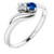 Diana: Exquisite Two .Stone Ring With Ceylon Sapphire & Diamond