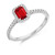 Isabella: Ruby And Diamond Halo Ring .1.50ct Emerald