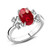 Artemis: Exquisite Ruby And Diamond Ring .1.70ct Oval Ruby Solitaire