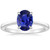 Isabella: Sapphire Solitaire Ring .3.50ct Oval Blue Sapphire
