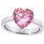 Isabella: Heart .Cut Pink Sapphire Solitaire Ring