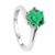 Vienna: Emerald Solitaire Ring .3ct Round Cut Green Emerald